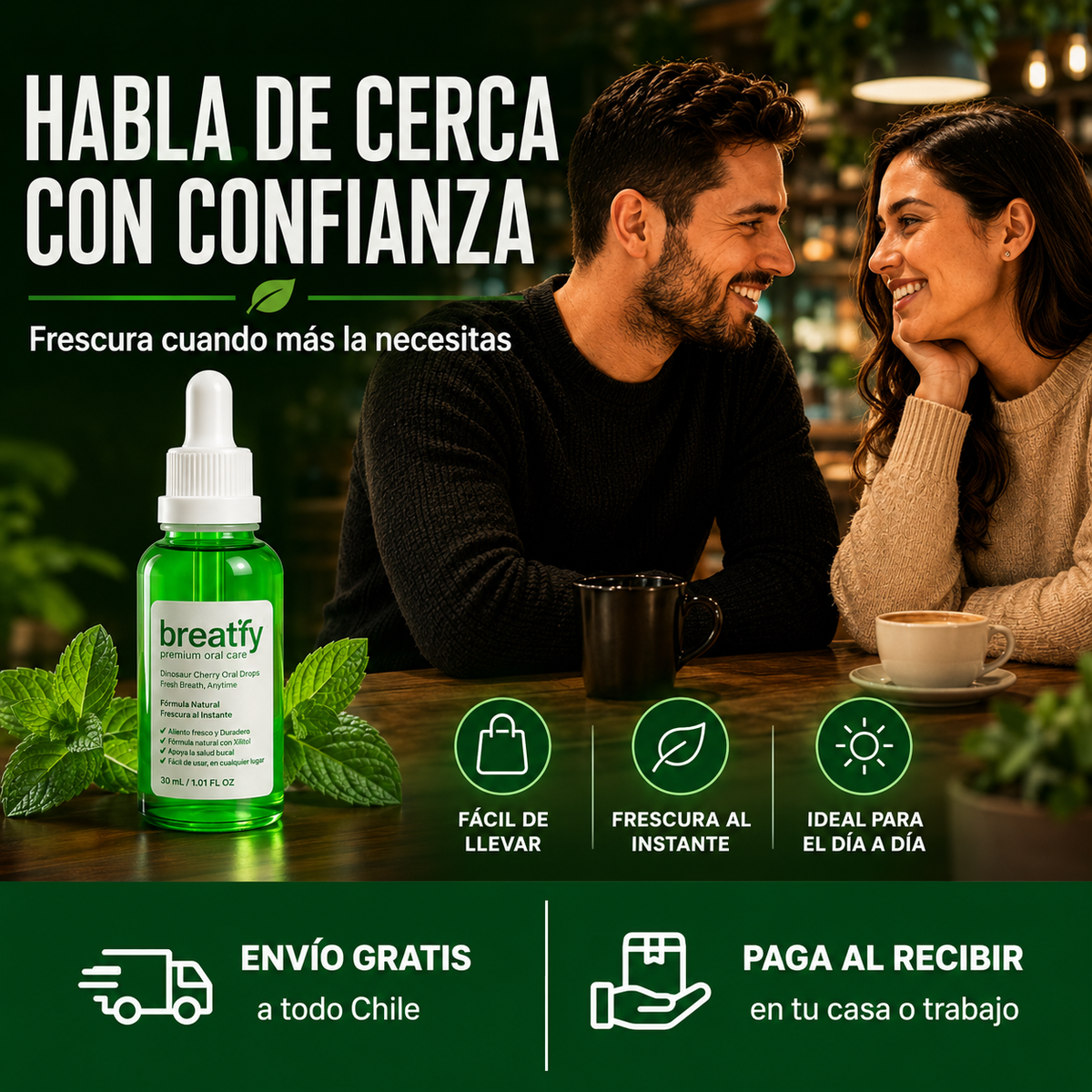 BREATIFY™ Habla de cerca. Siéntete seguro.
