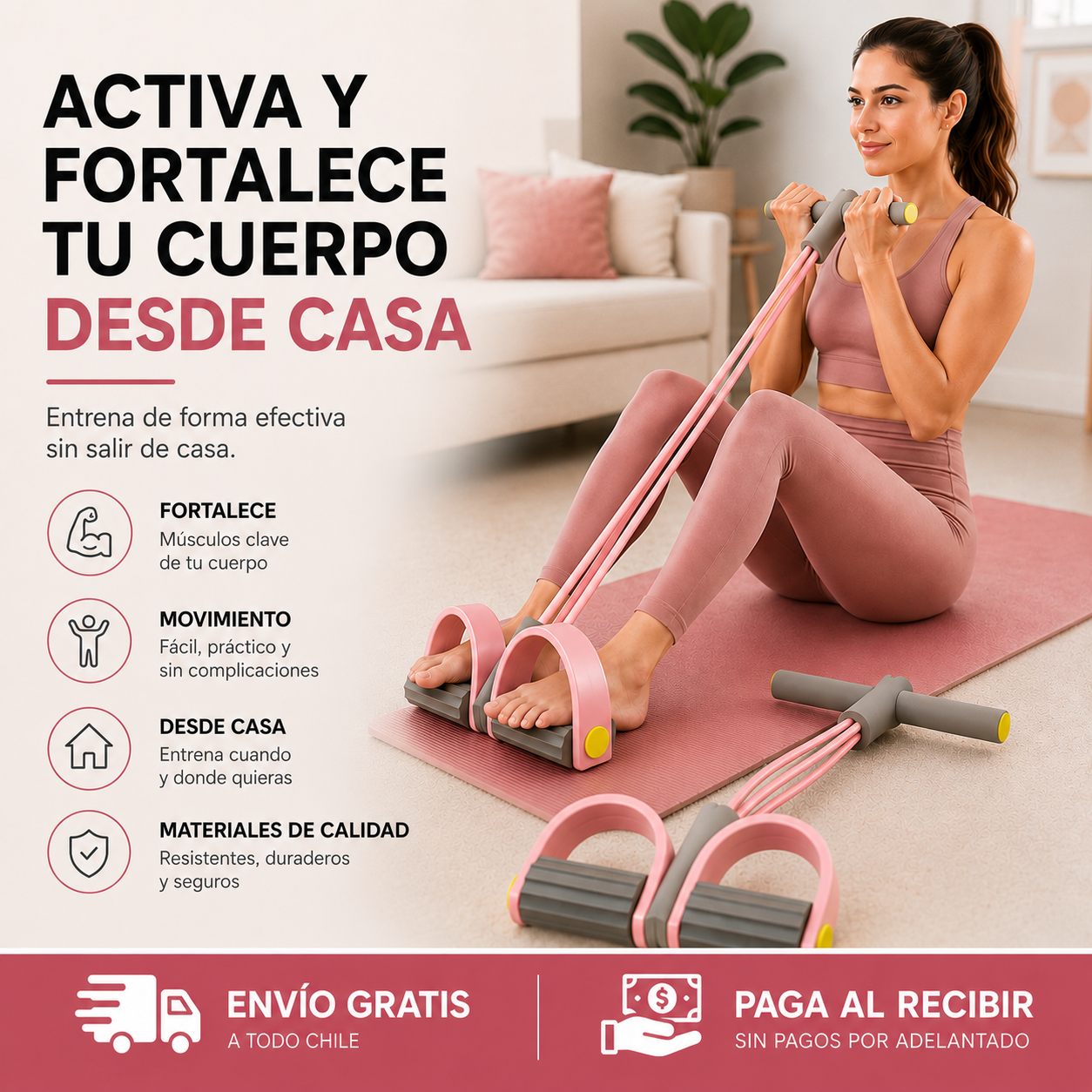 Bandas de Resistencia para Ejercicio – Tonifica Todo tu Cuerpo