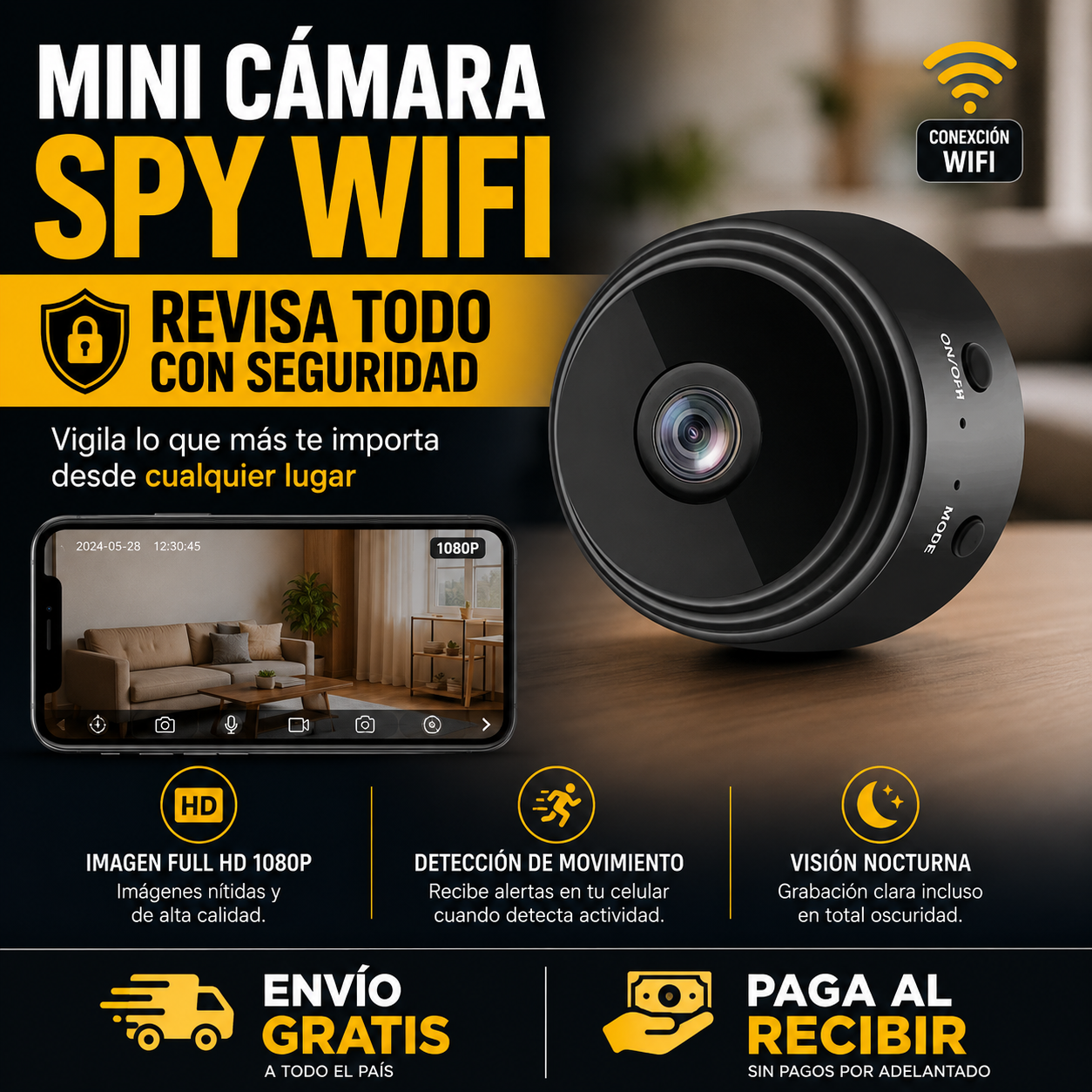 Mini Cámara SPY WiFi 1080P